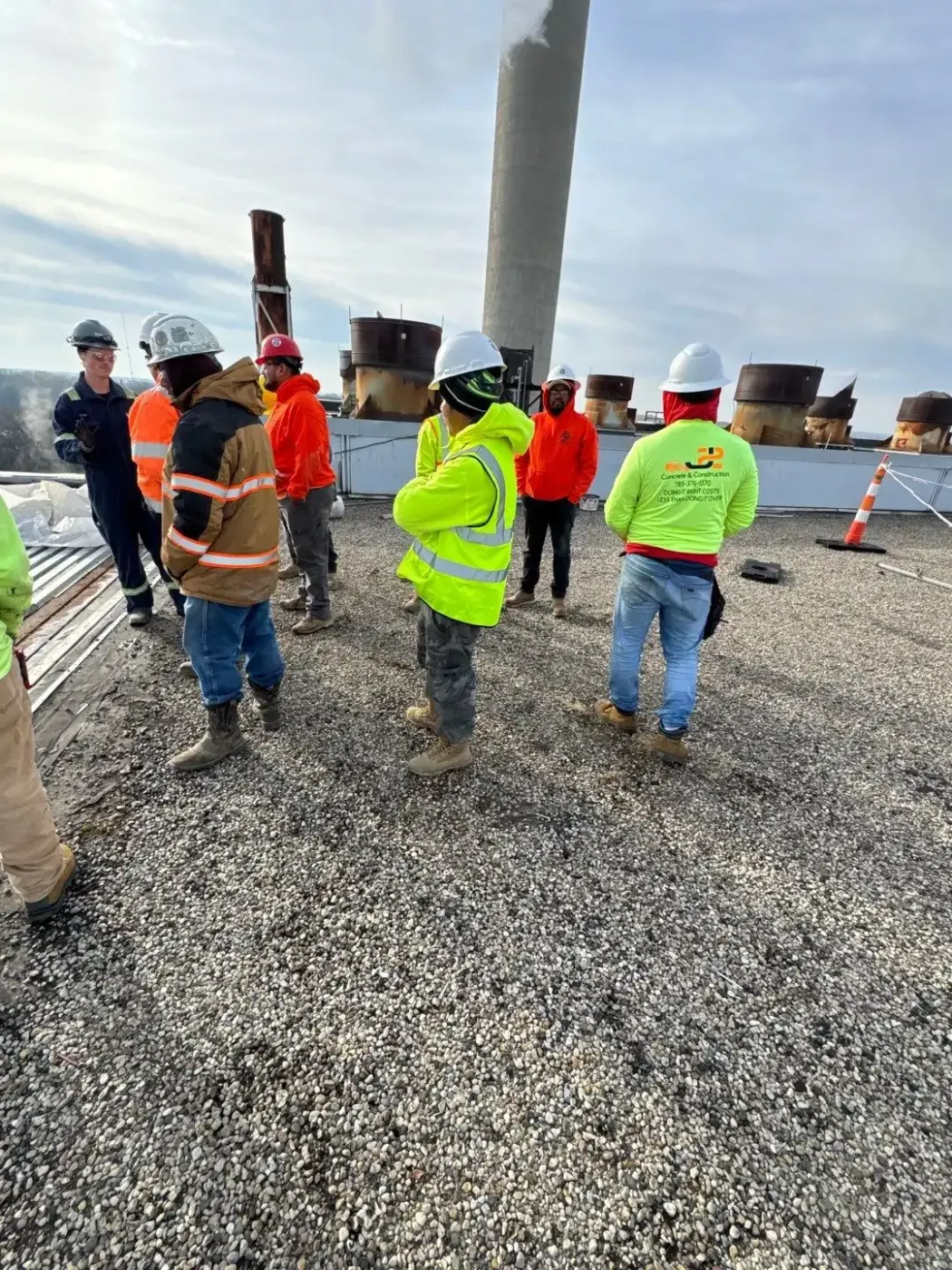 Commercial roof inspection documented in Fairmount